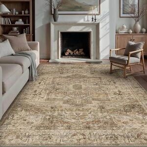 Medallion Area Rug 8x10 Traditional for Living Room